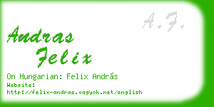 andras felix business card