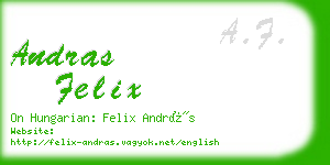 andras felix business card